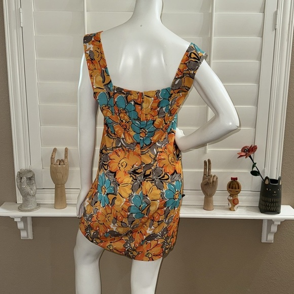 Miaou Vivi Dress in Parisian Flower Orange - Picture 6 of 11